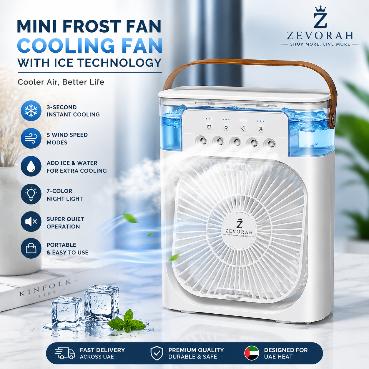 Cooling Fan With Ice