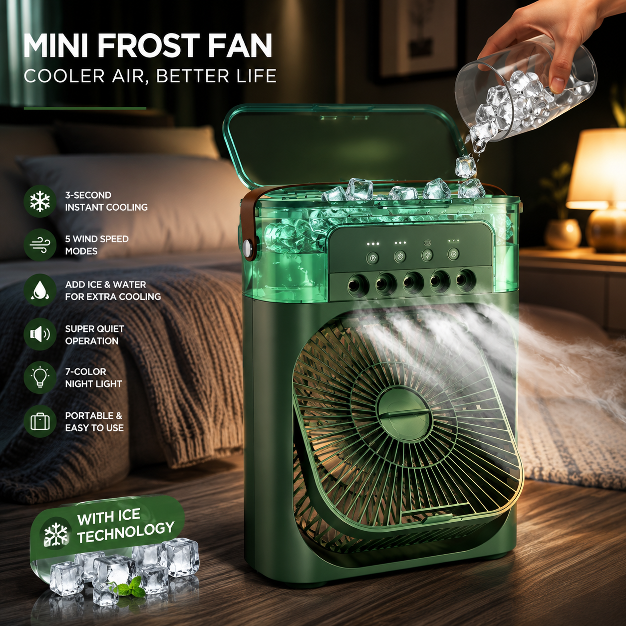 Cooling Fan With Ice