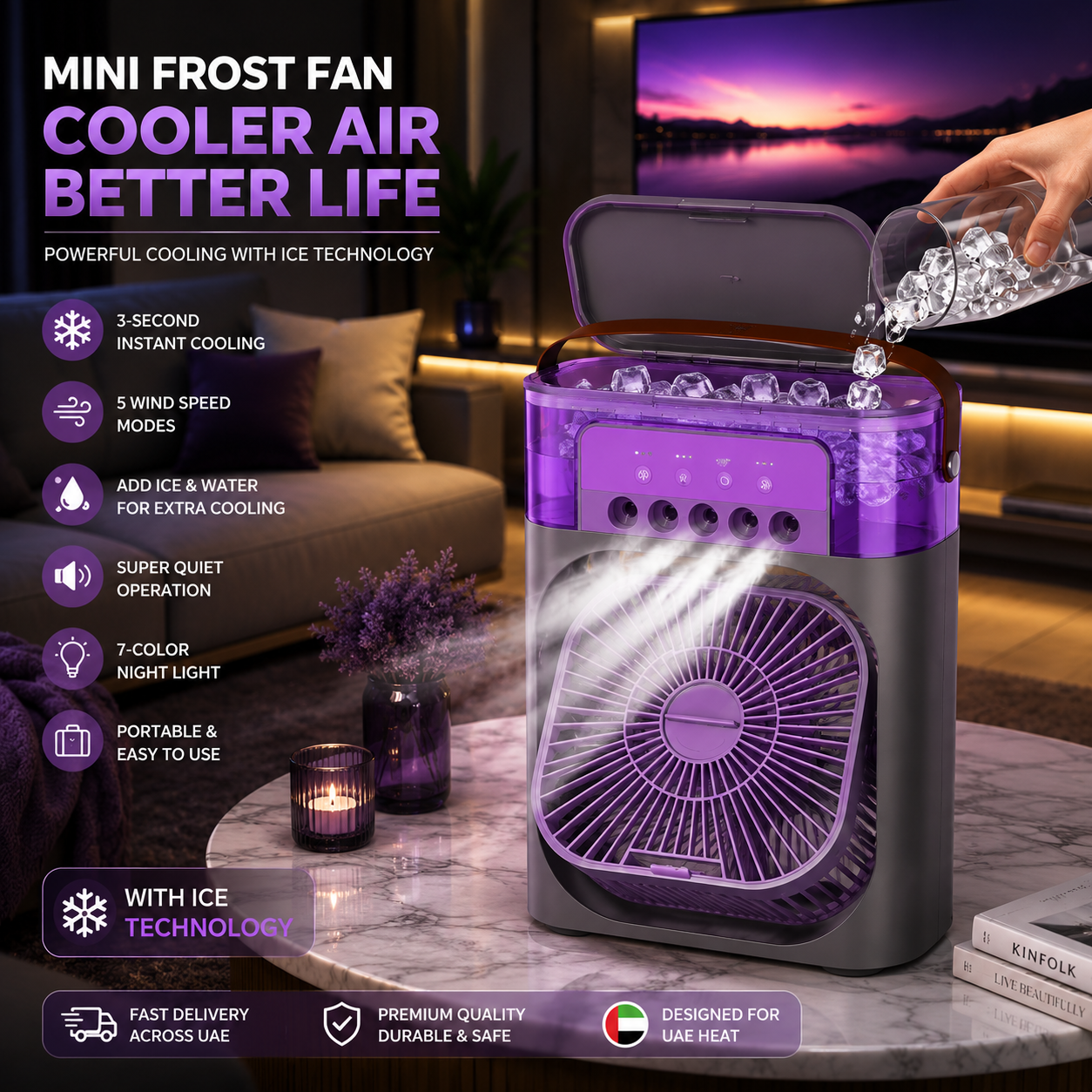 Cooling Fan With Ice